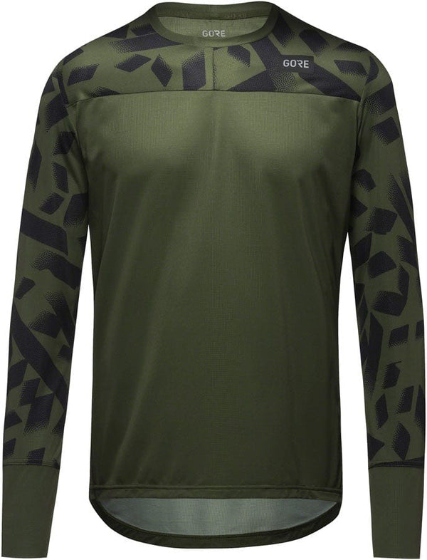 Gorewear Jerseys Gorewear Trail KPR Daily Long Sleeve Jersey - Utility Green/BLK Men's Small