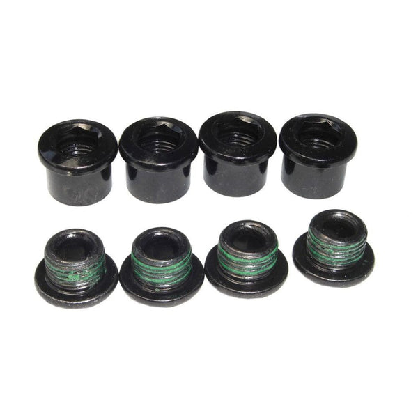 SRAM 5/6 Dual-Hex Chainring Bolt Set 8pc Steel Black