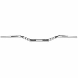 Gusset Flat/Riser Handlebar Silver Gusset Beard Swept Riser Bar