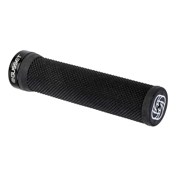 Gusset Lock-On Grips Gusset Single File Clamp-On Grips Black - Pair