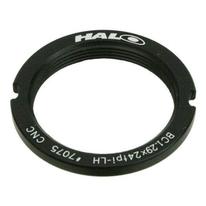Halo Cogs & Singlespeed Conversions Halo Alloy Track Lockring 1.29" X 24tpi Black