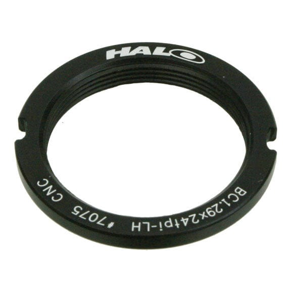 Halo Cogs & Singlespeed Conversions Halo Alloy Track Lockring 1.29" X 24tpi Black