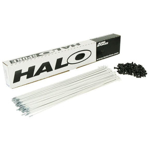 Halo Spokes 256Mm Halo Aura 14g Spoke - White - 100/Count