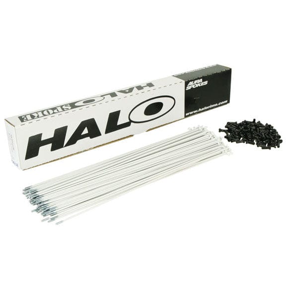 Halo Spokes 256Mm Halo Aura 14g Spoke - White - 100/Count