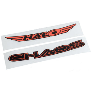 Halo Wheel Parts & Accessories Orange Halo Chaos Rim Decals