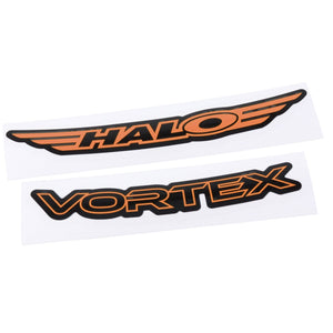 Halo Wheel Parts & Accessories Orange Halo Vortex Rim Decals