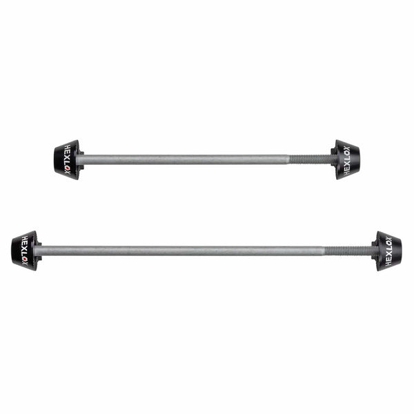 Hexlox Wheel Skewer Road F/R Set Black
