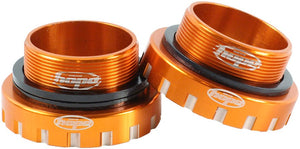 Hope Bottom Brackets Hope BSA30 Threaded Bottom Bracket - 68/73/83/100/120mm For 30mm Spindle Stainless Orange