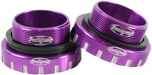 Hope Bottom Brackets Hope BSA30 Threaded Bottom Bracket - 68/73/83/100/120mm For 30mm Spindle Stainless Purple