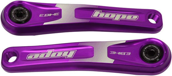 Hope Cranksets and Arms Hope Ebike Crank Arm Set - 165mm ISIS Standard Offset Purple