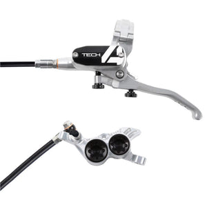 Hope Disc Brake & Lever Hope Tech 4 V4 Disc Brake Right/Rear 74mm Sil/BlK