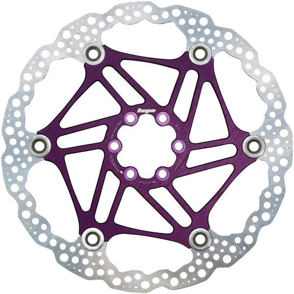Hope Disc Rotor Hope Floating Disc Brake Rotor - 200mm 6-Bolt Purple