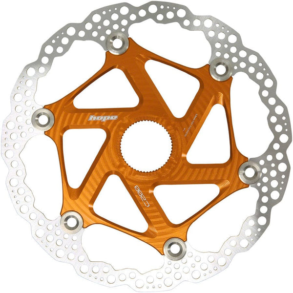 Hope Disc Rotor Hope MTB Floating Centre-Lock Disc Brake Rotor - 200mm Center-Lock Orange