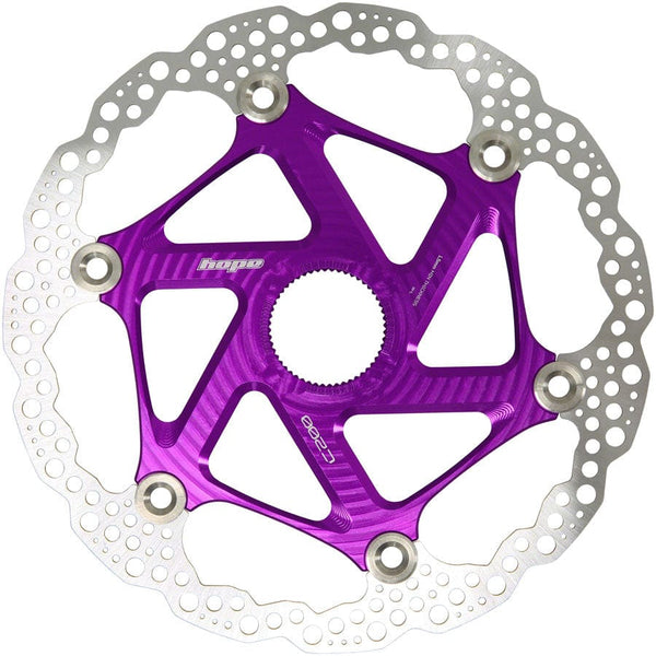 Hope Disc Rotor Hope MTB Floating Centre-Lock Disc Brake Rotor - 200mm Center-Lock Purple