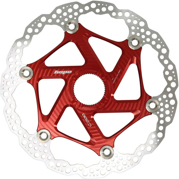 Hope Disc Rotor Hope MTB Floating Centre-Lock Disc Brake Rotor - 200mm Center-Lock Red