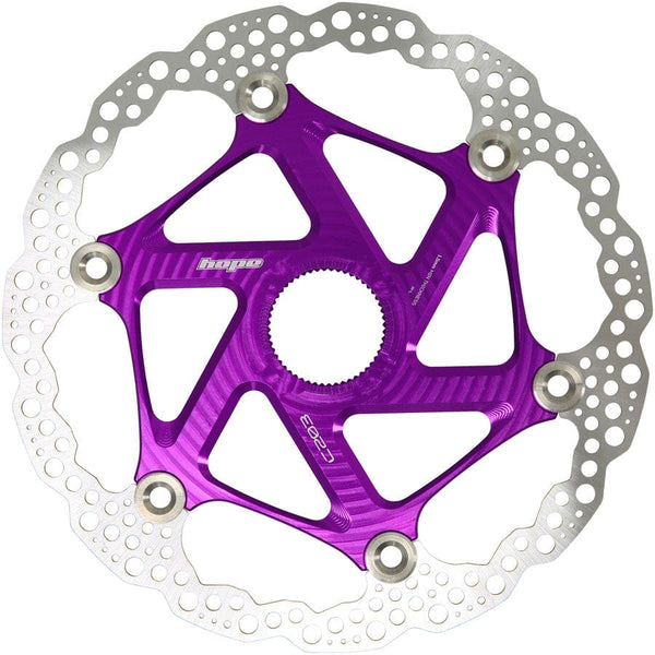 Hope Disc Rotor Hope MTB Floating Centre-Lock Disc Brake Rotor - 203mm Center-Lock Purple