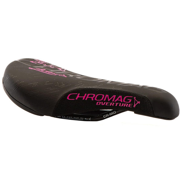 Chromag Overture Saddle CrMo Rails - Black/Pink 
