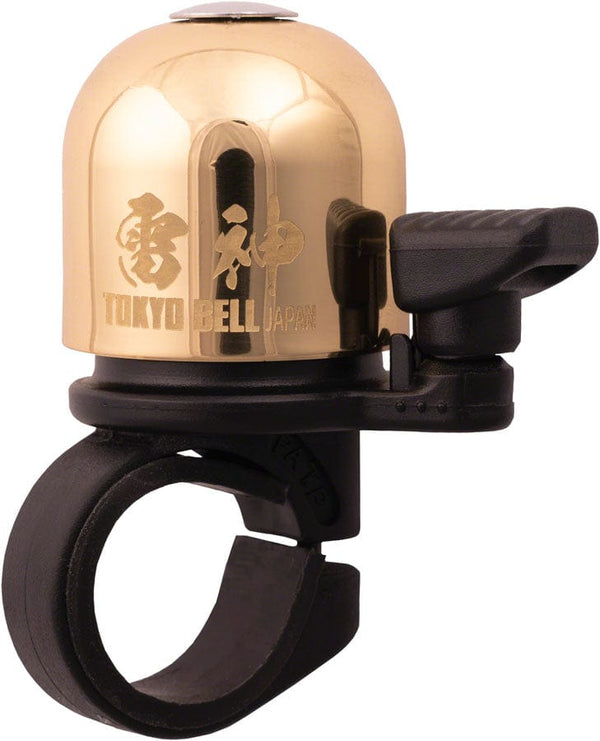 Incredibell Bells and Horns Polished Brass Incredibell Raijin Bell - Glossy Black