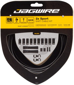 Jagwire Cables and Housing Black / 4 Jagwire 2x Sport Shift Cable Kit - SRAM/Shimano