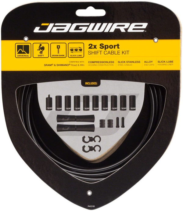 Jagwire Cables and Housing Black / 4 Jagwire 2x Sport Shift Cable Kit - SRAM/Shimano
