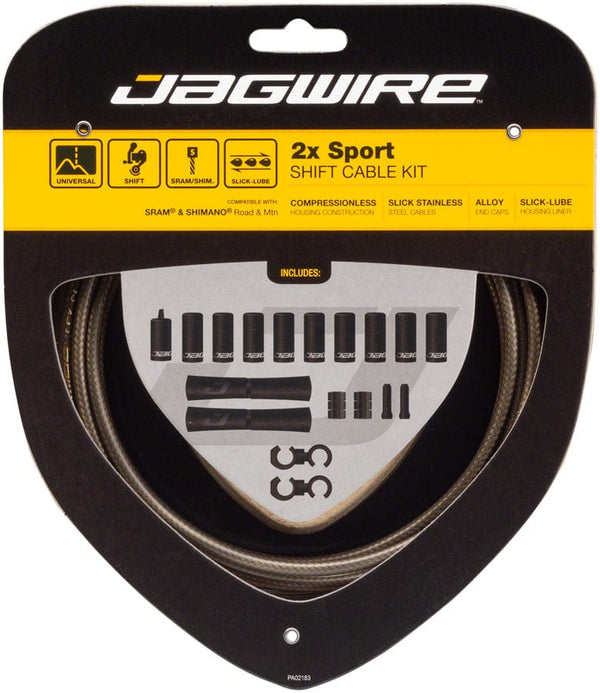 Jagwire Cables and Housing Carbon Silver / 4.5 Jagwire 2x Sport Shift Cable Kit - SRAM/Shimano