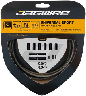 Jagwire Cables and Housing Carbon Silver Jagwire Universal Sport Brake Cable Kit