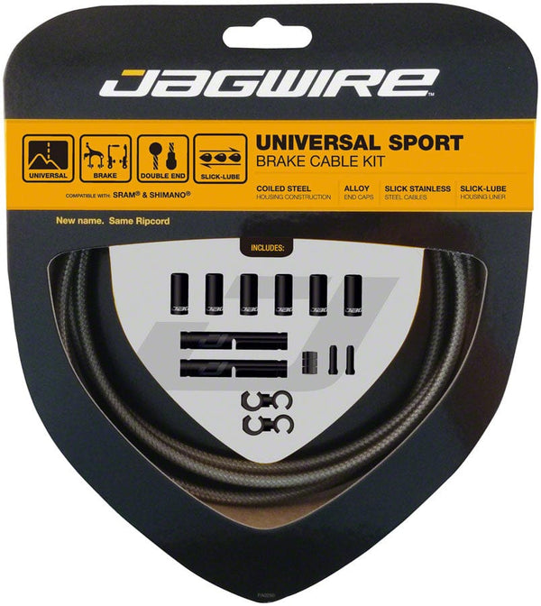 Jagwire Cables and Housing Carbon Silver Jagwire Universal Sport Brake Cable Kit