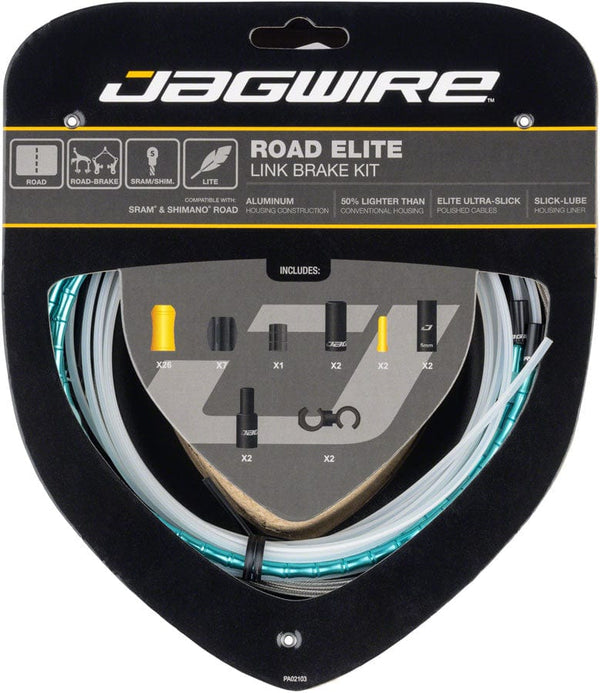 Jagwire Cables and Housing Celeste Jagwire Road Elite Link Brake Cable Kit - SRAM/Shimano Ultra-Slick Uncoated Cables