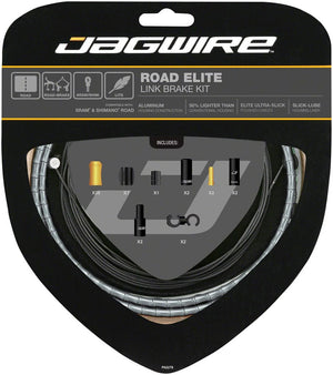 Jagwire Cables and Housing Gray Jagwire Road Elite Link Brake Cable Kit - SRAM/Shimano Ultra-Slick Uncoated Cables