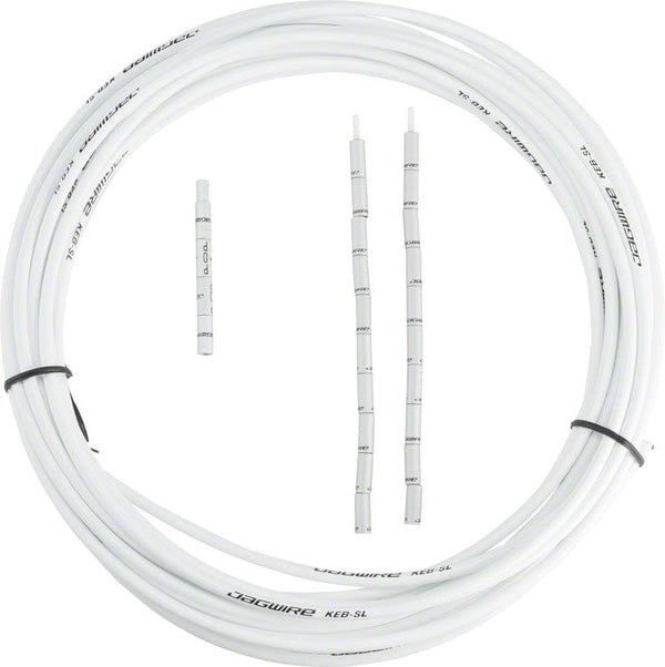 Jagwire Cables and Housing Jagwire 5mm Pro Compressionless Brake Housing Slick-Lube Liner 10M Roll White