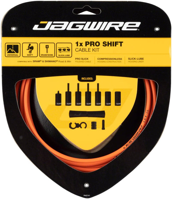 Jagwire Cables and Housing Orange Jagwire 1x Pro Shift Kit Road/Mountain SRAM/Shimano