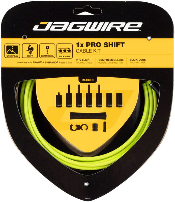 Jagwire Cables and Housing Organic Green Jagwire 1x Pro Shift Kit Road/Mountain SRAM/Shimano