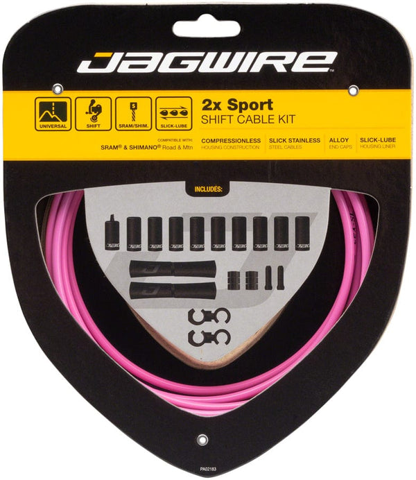 Jagwire Cables and Housing Pink / 4 Jagwire 2x Sport Shift Cable Kit - SRAM/Shimano