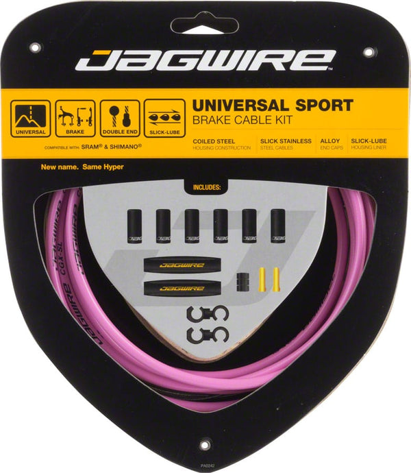Jagwire Cables and Housing Pink Jagwire Universal Sport Brake Cable Kit