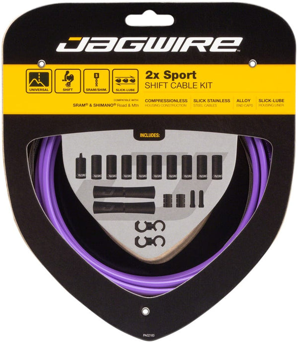 Jagwire Cables and Housing Purple / 4 Jagwire 2x Sport Shift Cable Kit - SRAM/Shimano