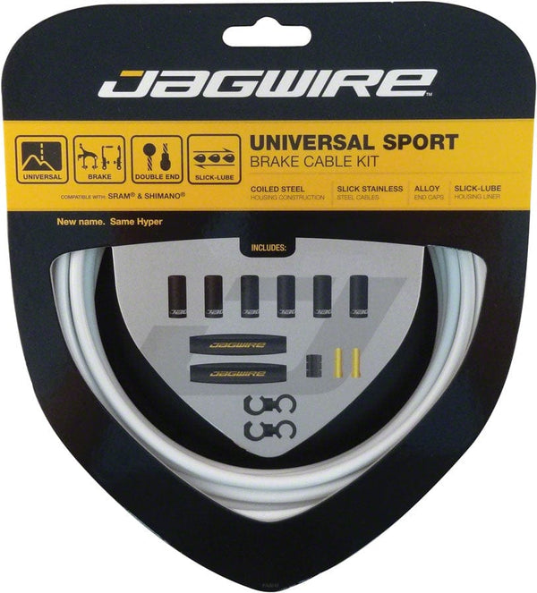 Jagwire Cables and Housing White Jagwire Universal Sport Brake Cable Kit