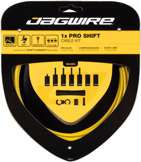 Jagwire Cables and Housing Yellow Jagwire 1x Pro Shift Kit Road/Mountain SRAM/Shimano