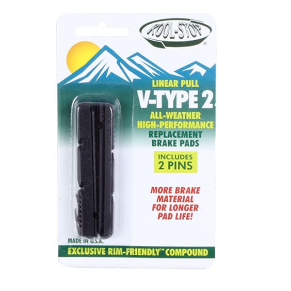 Kool Stop Brake Pads V-Type 2 / Black Kool Stop V-Type Brake Pad Inserts