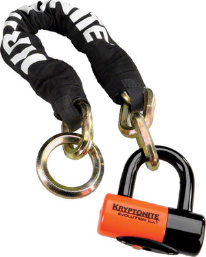 Kryptonite Chain Locks Kryptonite New York Cinch Ring Chain 1275 Evolution Disc Lock 2.5' 70cm