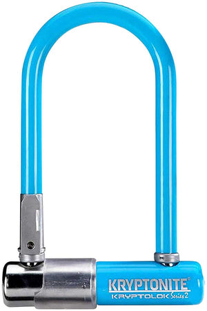 Kryptonite U-Lock Kryptonite Krypto Series 2 Mini-7 U-Lock - 3.25 x 7" Keyed Blue Includes bracket