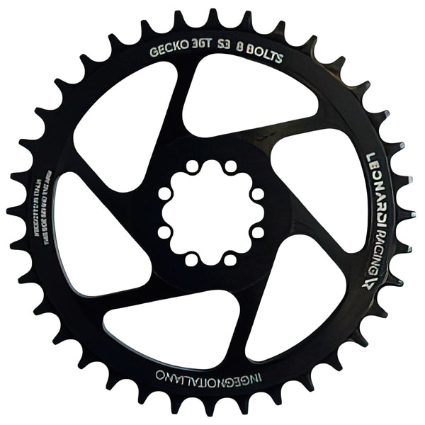 Leonardi Chainrings 36T Leonardi S3 8-Bolt Direct Mount Ring - Black