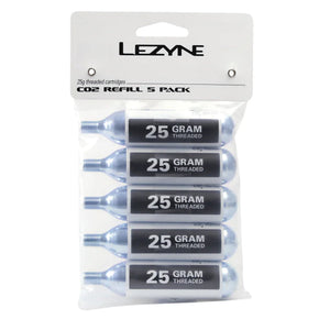 Lezyne CO2 Inflators/Cartridges 25G Lezyne CO2 Cartridges - 5 Count