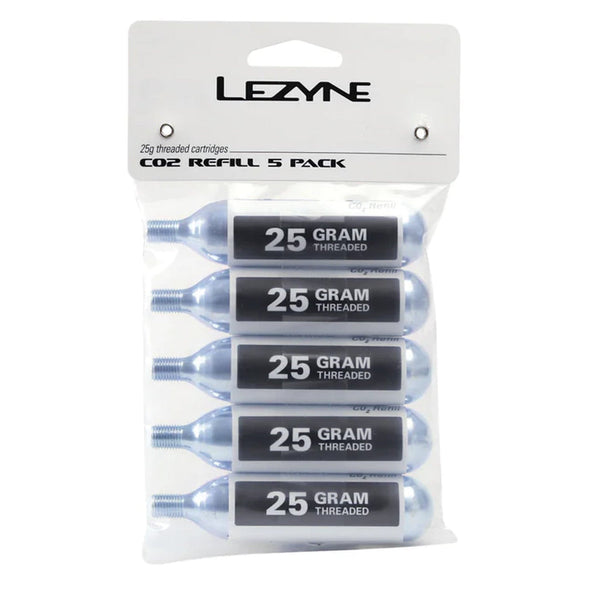 Lezyne CO2 Inflators/Cartridges 25G Lezyne CO2 Cartridges - 5 Count