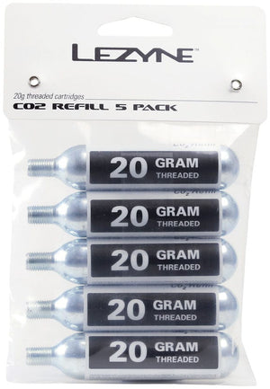 Lezyne CO2 Inflators/Cartridges Lezyne 20g CO2 Cartridge Pack of 5