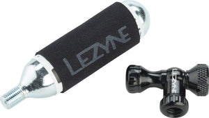 Lezyne CO2 Inflators/Cartridges Lezyne Control Drive Co2 25 gram cartridge machined Slip Fit Chuck BLK