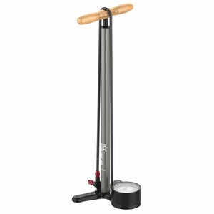 Lezyne Floor Pumps Flat Gray Lezyne Steel Floor Drive Floor Pump with 3.5" Gauge ABS Pro Head