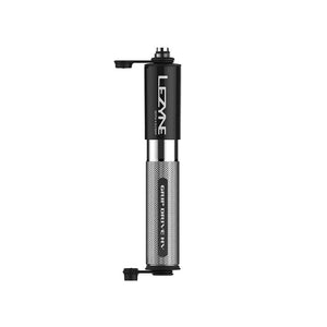 Lezyne Frame Pump Lezyne Grip Drive HV Pump ABS Flip Chuck 90PSI Silver S 186 mm
