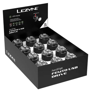 Lezyne Lights Lezyne Femto USB Drive Lights Display Box Front