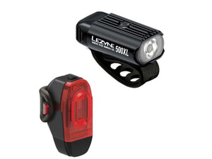 Lezyne Lights Lezyne Hecto 500XL and KTV Headlight and Taillight Set: Black