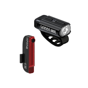 Lezyne Lights Lezyne Hecto Drive 500XL / Stick+ Drive Light Front and Rear Black Set